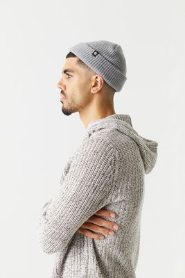 Urban Planet Solid Beanie Hat (2 Pack) | Heather Grey | Mens