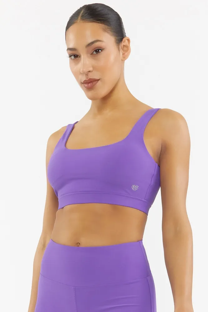 dark purple sports bra