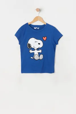 T-shirt à imprimé Snoopy Love pour fille