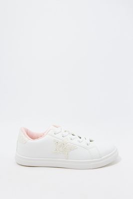 Urban Planet Girls Sparkle Star Patch Lace-Up Sneaker | Assorted