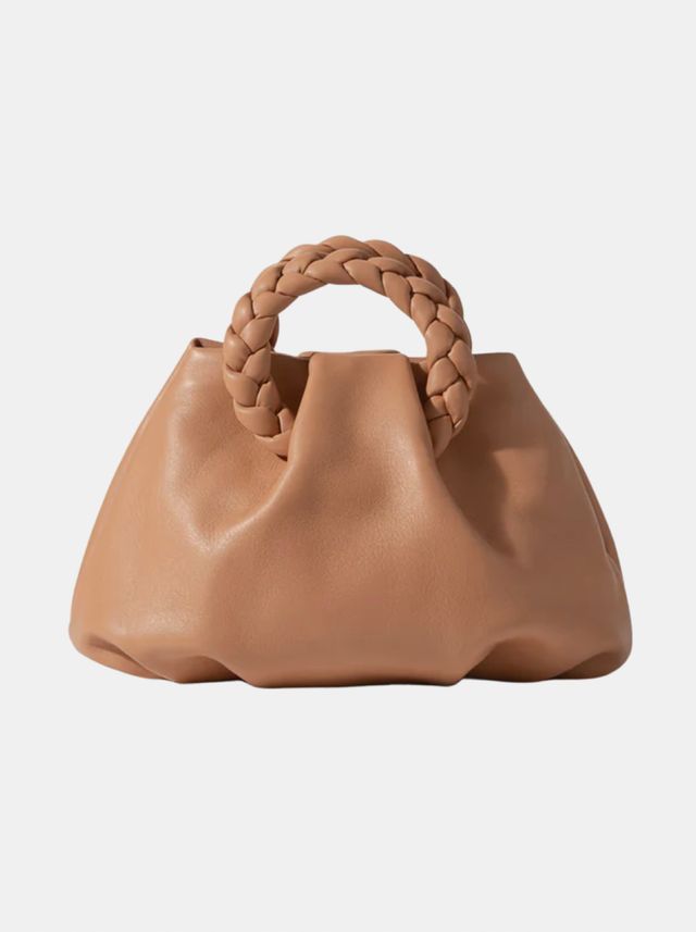 Bombon Large Braided Leather Top-Handle Bag