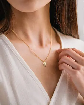 FROM THE HEART PAVE NECKLACE