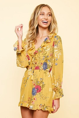 Floral Print Romper