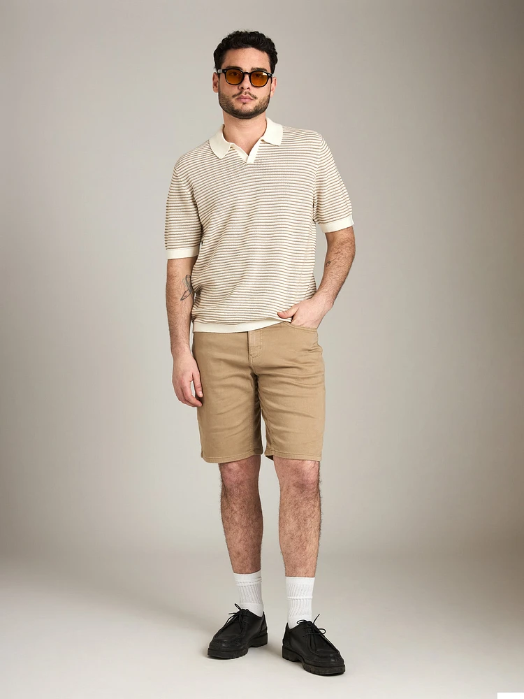 Kian Split Neck Knit Polo