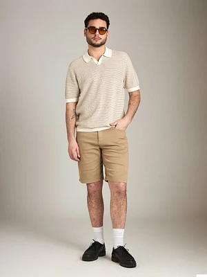 Kian Split Neck Knit Polo
