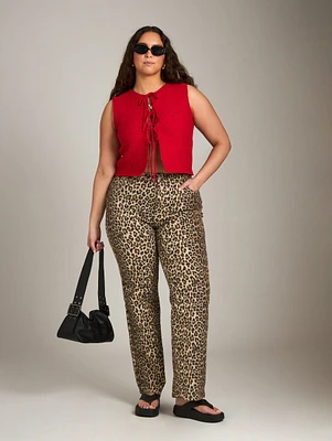 Salume High Waist Leopard Jeans