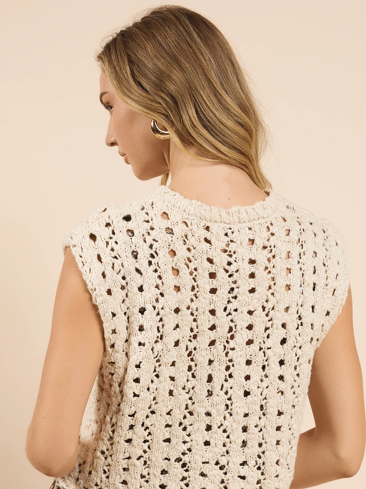 Goldie Open Knit Vest