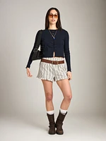 Stripe Ruffle Shorts