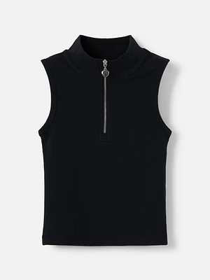 Kelis Zip High Neck Tank