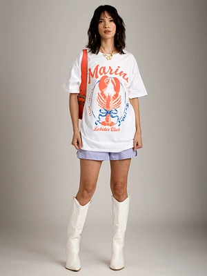 Marine Lobster Club Oversized Tee