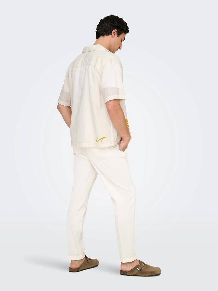 Caidenly Embroidered Short Sleeve Shirt