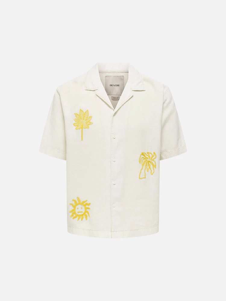 Caidenly Embroidered Short Sleeve Shirt
