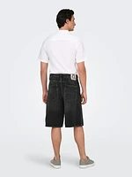 Carl Denim Shorts - Washed Black