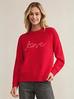 Love Notes Boyfriend Sweater