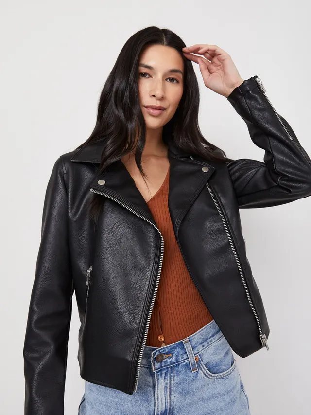 AE Vegan Leather Chill Puffer Jacket