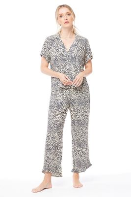 Pajama Crop Pant Set- Animal