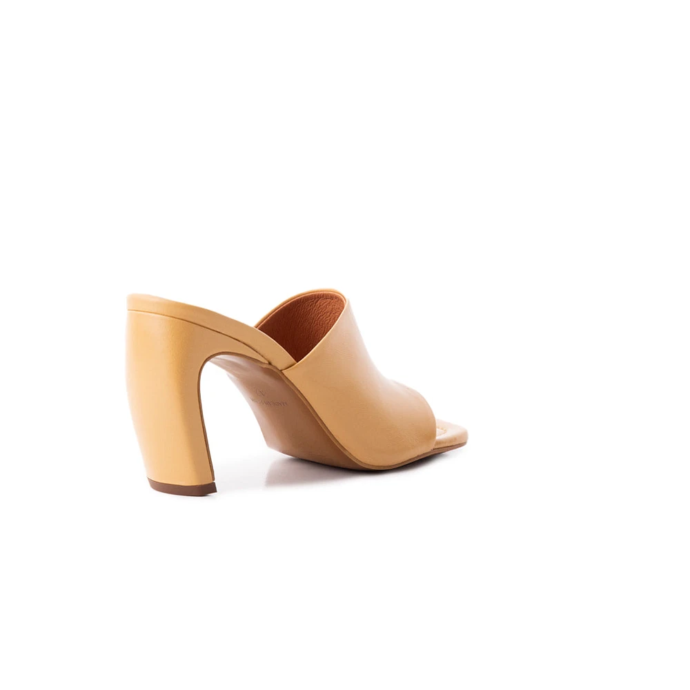 Diagonal Camel Leather