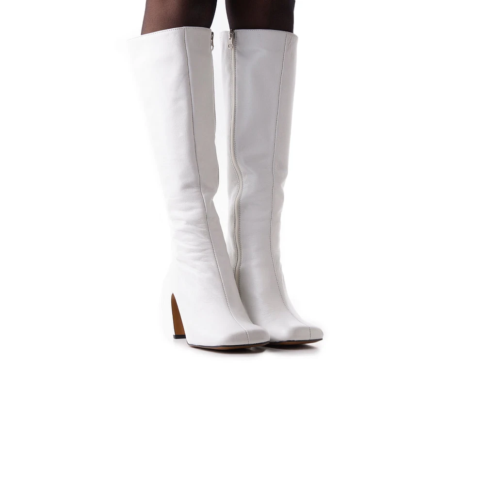 Fribourg White Leather