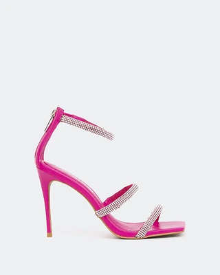 Shamari, Fucshia Leather/Cuir