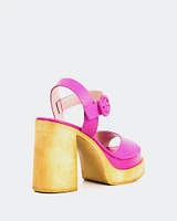 Starburst Fuchsia Leather