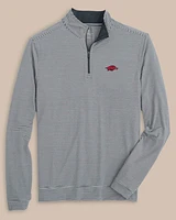 Arkansas Razorbacks Cruiser Micro-Stripe Heather Quarter Zip