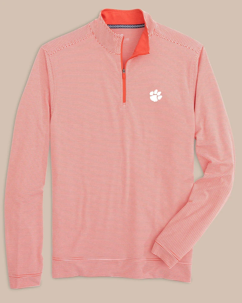 Clemson Tigers Cruiser Micro-Stripe Heather Quarter Zip