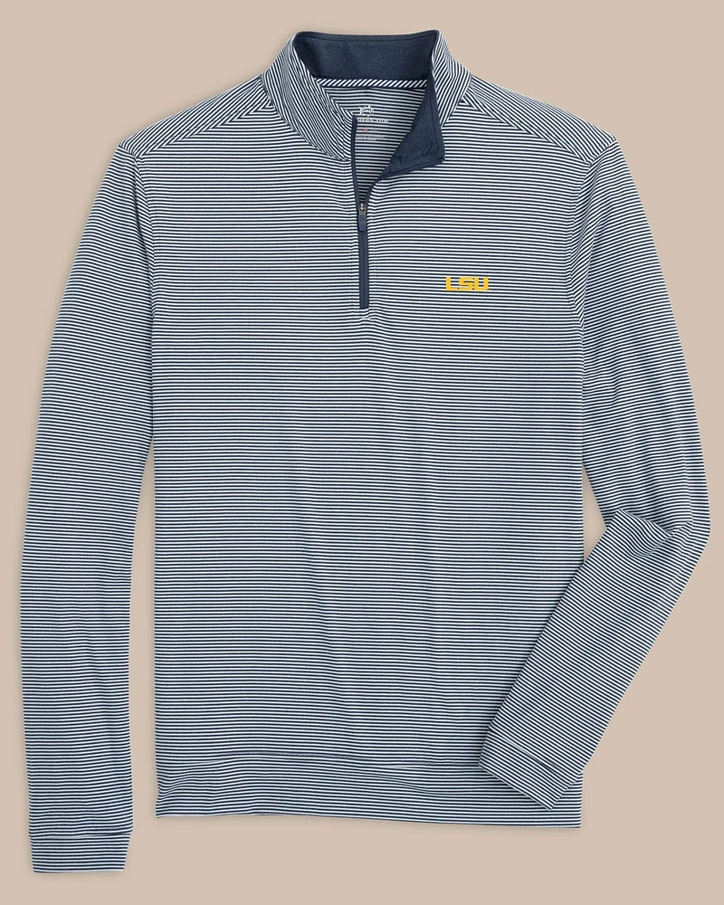 LSU Tigers Cruiser Micro-Stripe Heather Quarter Zip