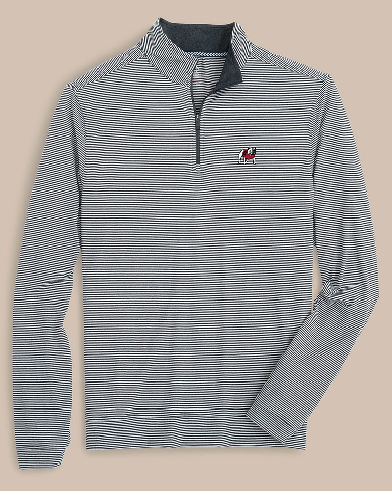 Georgia Bulldogs Cruiser Micro-Stripe Heather Quarter Zip