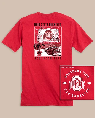 Ohio State Buckeyes Fishing Flag T-Shirt