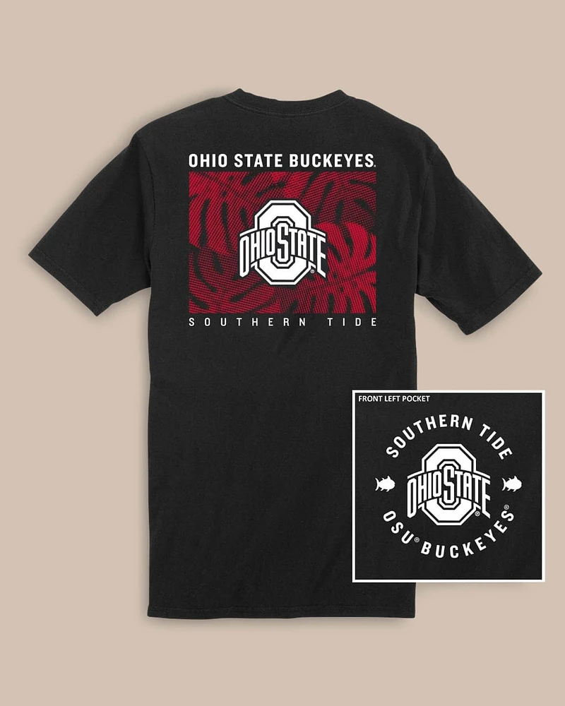 Ohio State Buckeyes Halftone Monstera T-Shirt