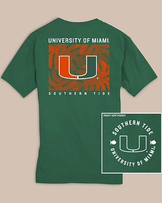 Miami Hurricanes Halftone Monstera T-Shirt