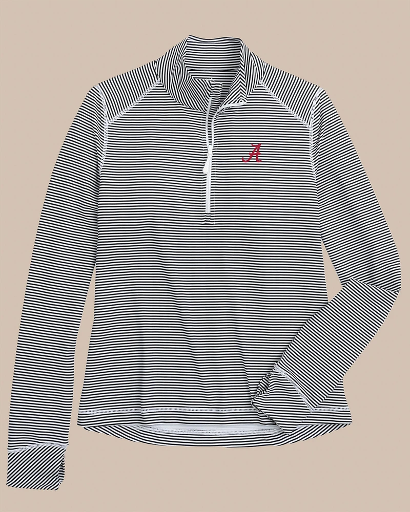Alabama Crimson Tide Women's Striped Runaround Quarter Zip