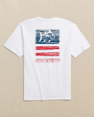 Americana Wooden Flag Short Sleeve T-Shirt