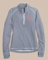 Auburn Tigers Women's Striped Runaround Quarter Zip
