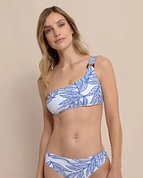 Blue Palms One-Shoulder Bikini Top