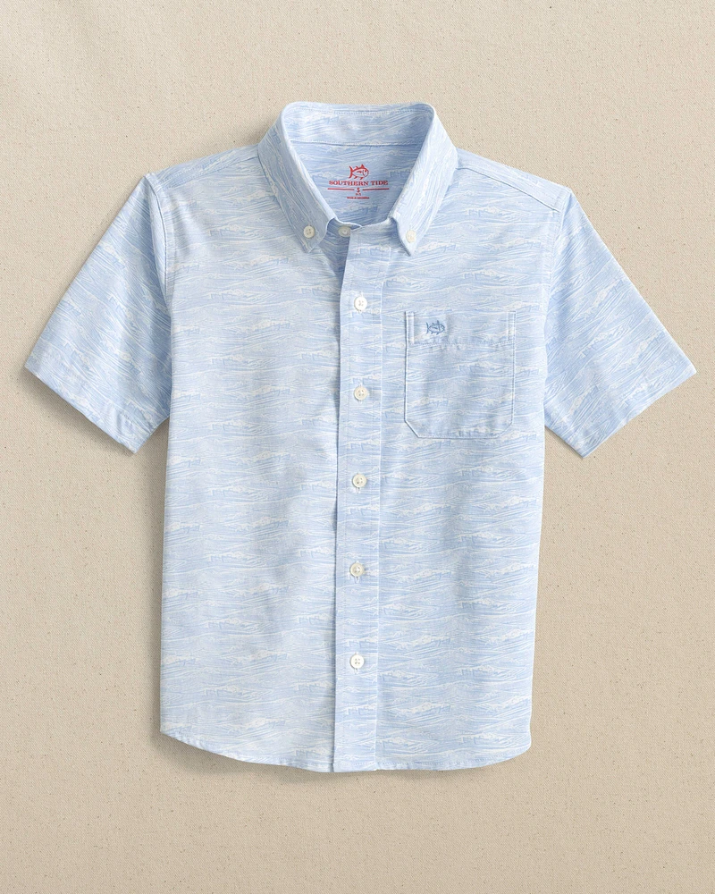 Boys Intercoastal Get Shipshape Short Sleeve Sport Shirt