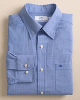 Charleston Parkwood Micro-Gingham Long Sleeve Sport Shirt