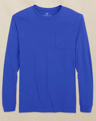Classic Long Sleeve Pocket T-Shirt - University Blue