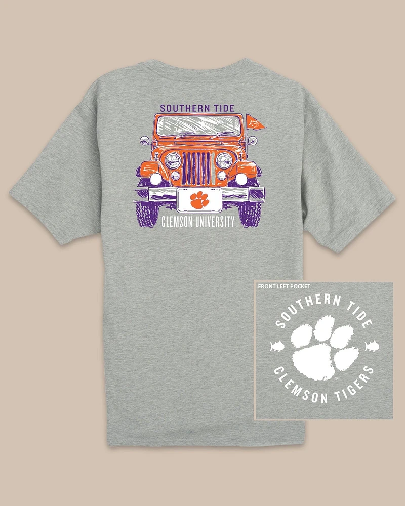 Clemson Tigers Heather Front Plate T-Shirt