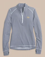 Georgia Tech Women's Striped Runaround Quarter Zip
