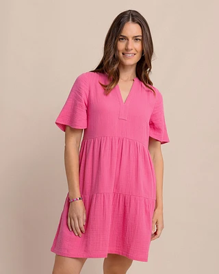 Harper Short Sleeve Dress - Very Berry