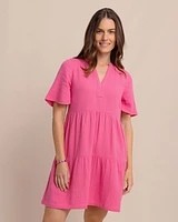 Harper Short Sleeve Dress - Very Berry