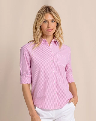 Katherine Stripe Shirt - Very Berry