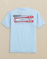 Kids Oars and Stripes Short Sleeve Performance T-Shirt