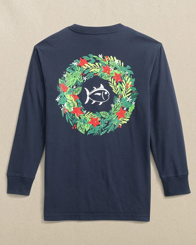 Kids ST Holiday Wreath Long Sleeve T-Shirt