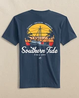 Kids Sunsets and Ships Short Sleeve T-Shirt