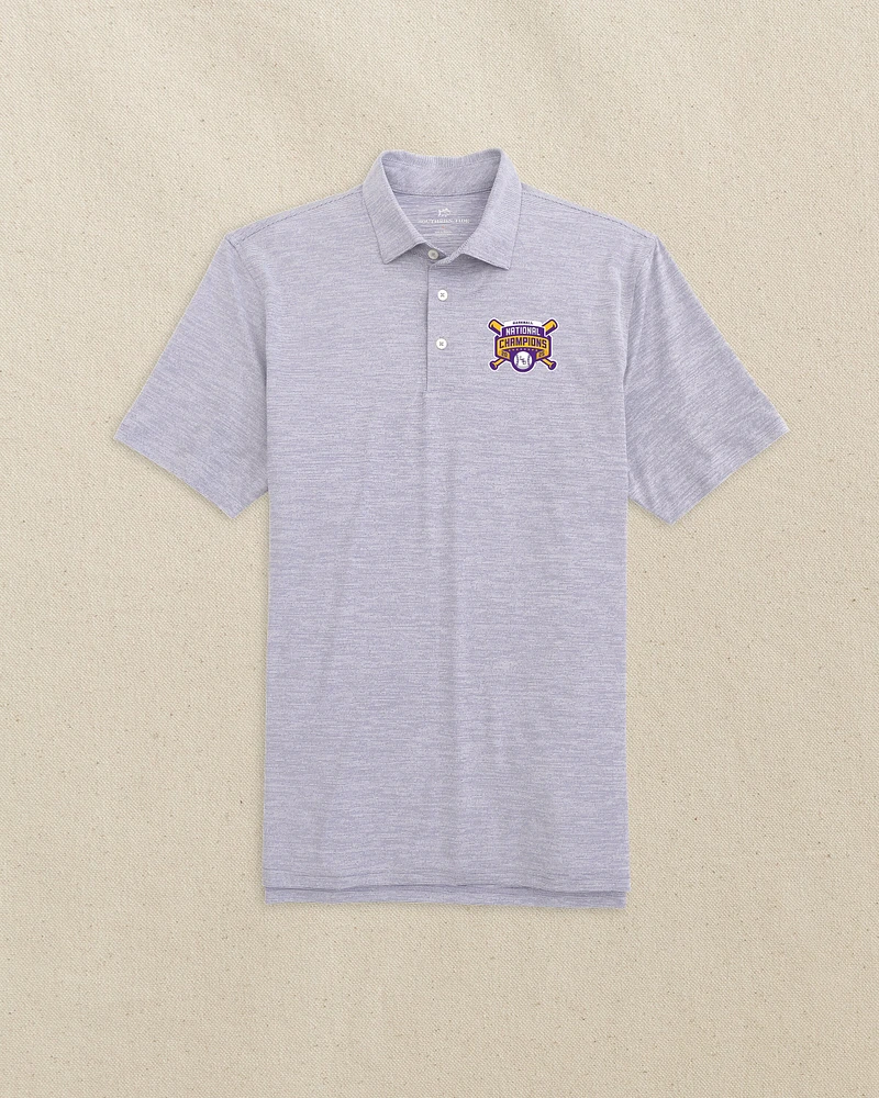 LSU 2025 Baseball National Champions Driver Spacedye Polo
