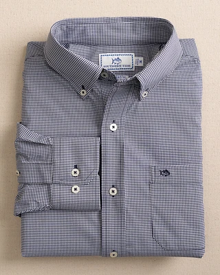 Micro Gingham Intercoastal Performance Sport Shirt