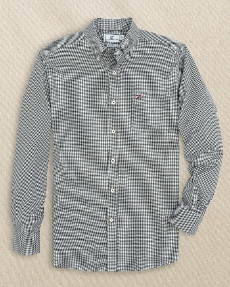 Mississippi State Bulldogs Gingham Button Down Shirt