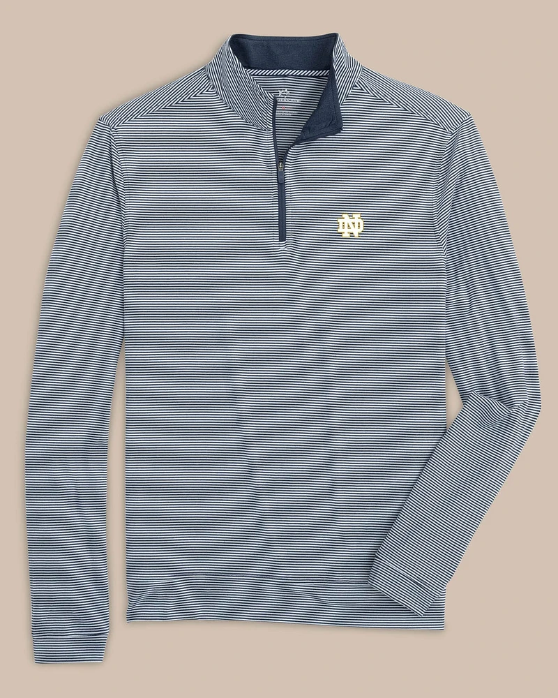 Notre Dame Fighting Irish Cruiser Micro-Stripe Heather Quarter Zip